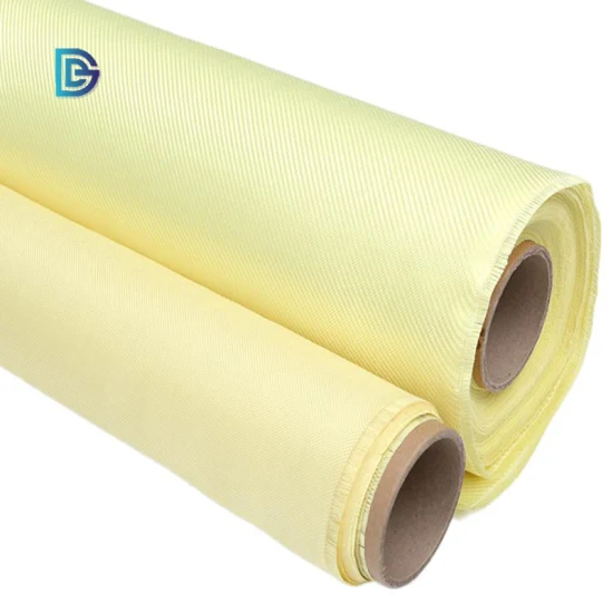 China Factory 60GSM Aramid-Gewebe Kevlar 200d 60g 15X15 Plain Twill Bulletproof Kevlar-Gewebe